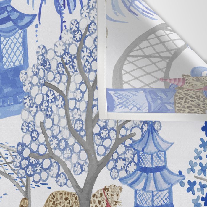 Party Leopards in the Pagoda Forest Wall Tapestry Gallery Image 3