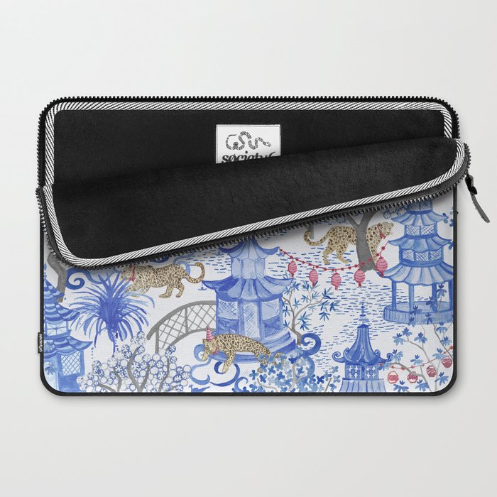 Party Leopards in the Pagoda Forest Laptop Sleeve Gallery Image 2