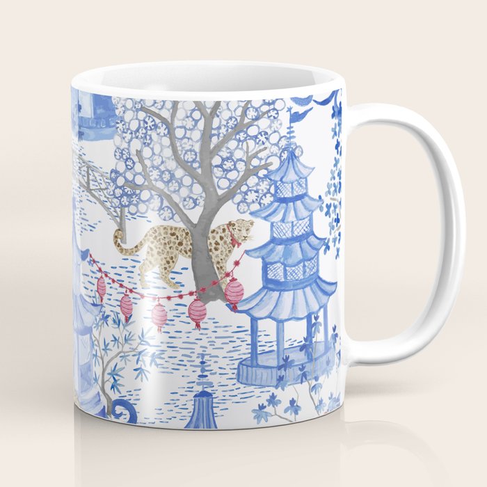 Party Leopards in the Pagoda Forest Coffee Mug Gallery Image 1