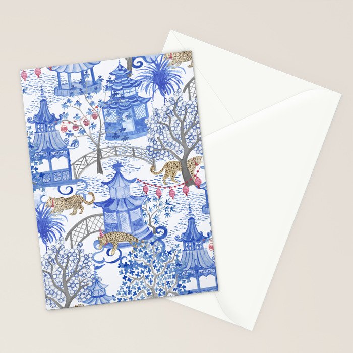Party Leopards in the Pagoda Forest Stationery Card Gallery Image 2