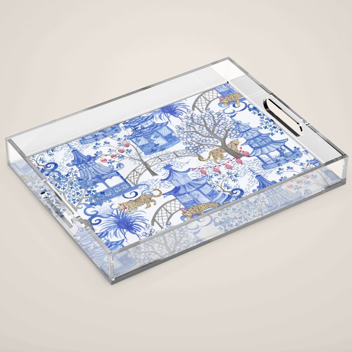 Party Leopards in the Pagoda Forest Acrylic Tray Gallery Image 1