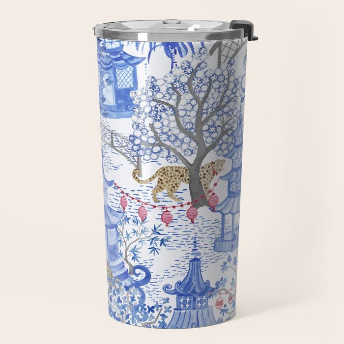 Party Leopards in the Pagoda Forest Travel Mug Gallery Image 2