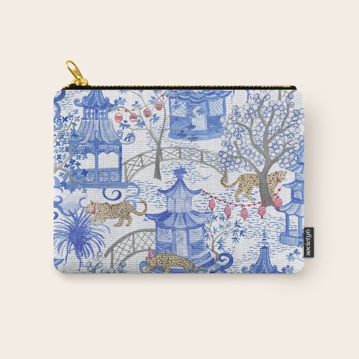 Party Leopards in the Pagoda Forest Carry All Pouch Gallery Image 1