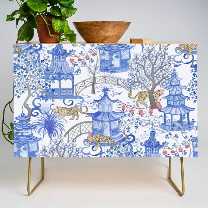 Party Leopards in the Pagoda Forest Credenza Gallery Image 1