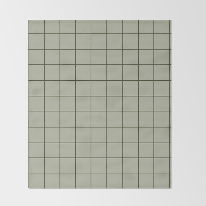 Grid (Green) Throw Blanket Gallery Image 2