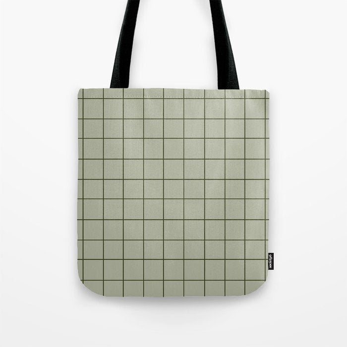 Grid (Green) Tote Bag Gallery Image 1