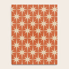 Midcentury Modern Atomic Starburst Pattern in Mid Mod Burnt Orange and Beige Notebook Gallery Image 4