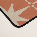 Midcentury Modern Atomic Starburst Pattern in Mid Mod Burnt Orange and Beige Desk Mat Gallery Image 4