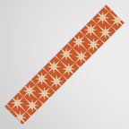 Midcentury Modern Atomic Starburst Pattern in Mid Mod Burnt Orange and Beige Table Runner Gallery Image 3