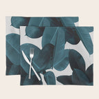 Indigo Blue Plant Leaves Placemat Gallery Image 1