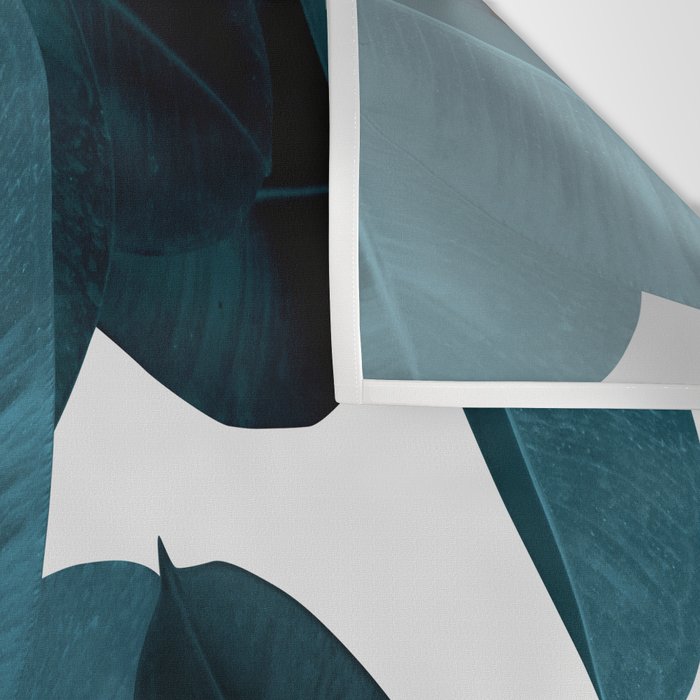 Indigo Blue Plant Leaves Wall Tapestry Gallery Image 3