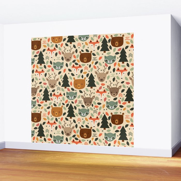 Woodland Creatures Wall Mural Gallery Image 2