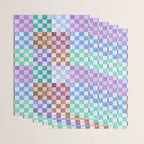 Handmade checker Cool tones Cozy heirloom Wrapping Paper Gallery Image 3