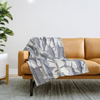 Atlantic fish blue Throw Blanket Gallery Image 1