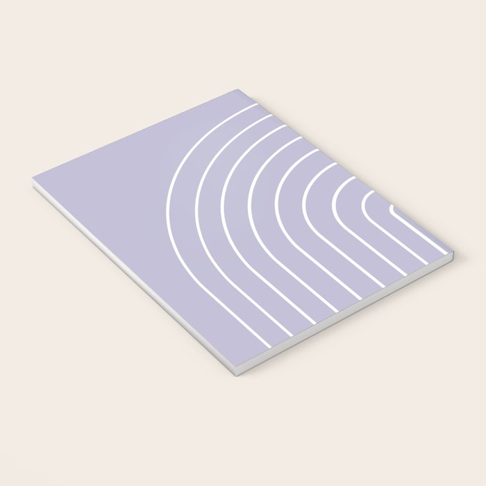 Minimal Arch XXXIII Lilac Purple Modern Geometric Lines Notebook Gallery Image 3