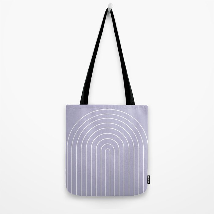 Minimal Arch XXXIII Lilac Purple Modern Geometric Lines Tote Bag Gallery Image 2