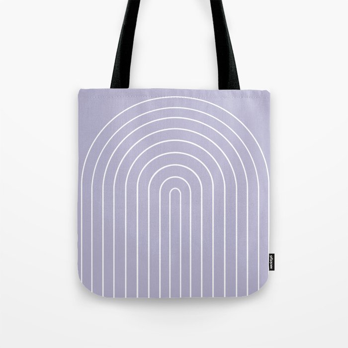 Minimal Arch XXXIII Lilac Purple Modern Geometric Lines Tote Bag Gallery Image 1