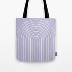 Minimal Arch XXXIII Lilac Purple Modern Geometric Lines Tote Bag Gallery Image 1
