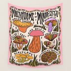 Mushrooms of Minnesota Wall Tapestry Gallery Image 4