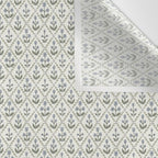 Lattice Block Print Floral - Blue Green Wall Tapestry Gallery Image 3