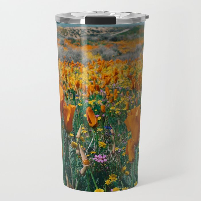 Wildflower Poppy Superbloom Travel Mug Gallery Image 1