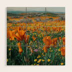 Wildflower Poppy Superbloom Wood Wall Art Gallery Image 1
