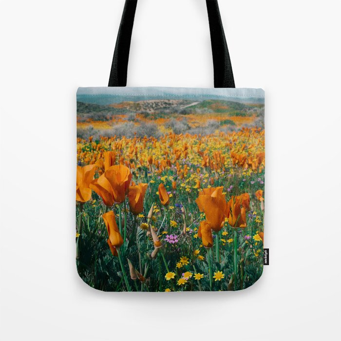 Wildflower Poppy Superbloom Tote Bag Gallery Image 1