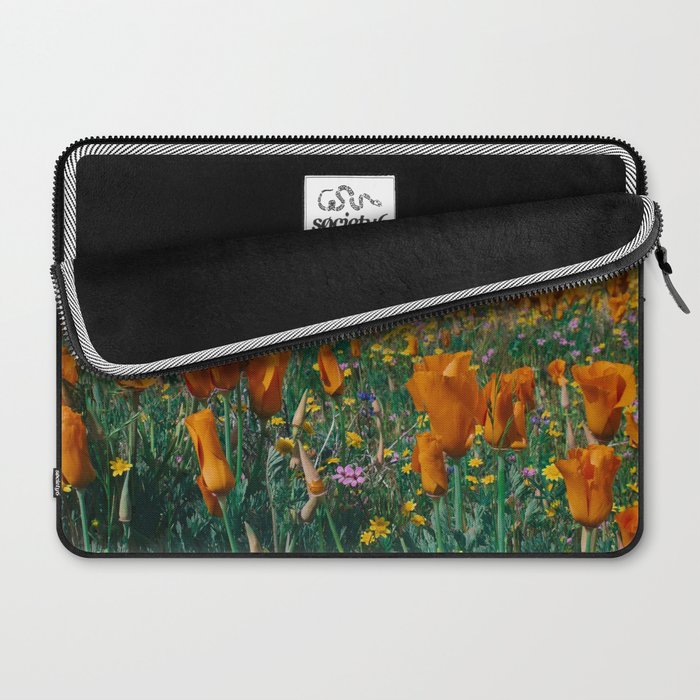 Wildflower Poppy Superbloom Laptop Sleeve Gallery Image 2