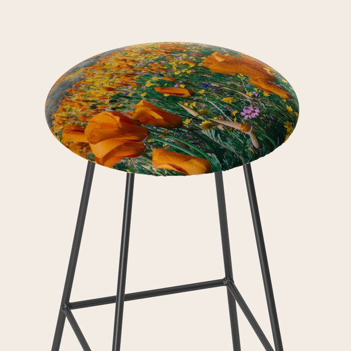 Wildflower Poppy Superbloom Stool Gallery Image 2