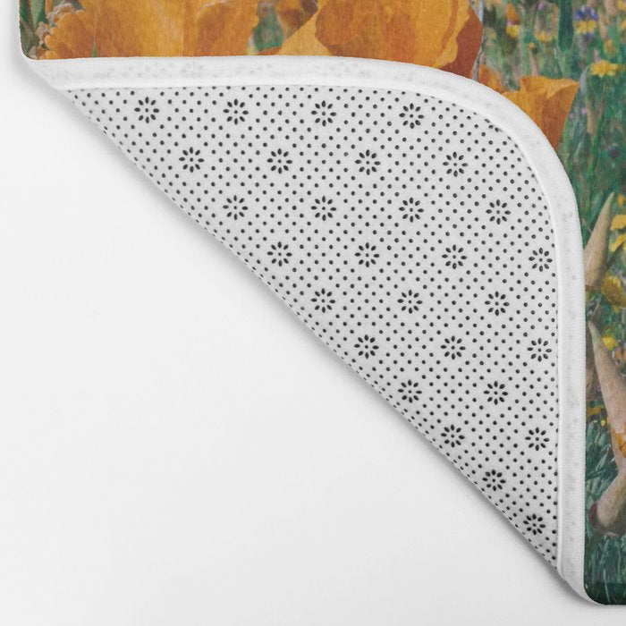 Wildflower Poppy Superbloom Bath Mat Gallery Image 2