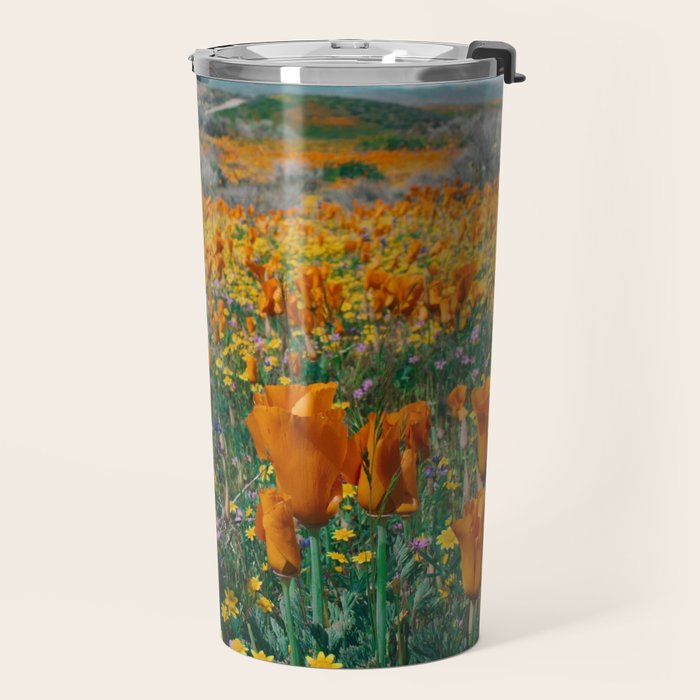 Wildflower Poppy Superbloom Travel Mug Gallery Image 2