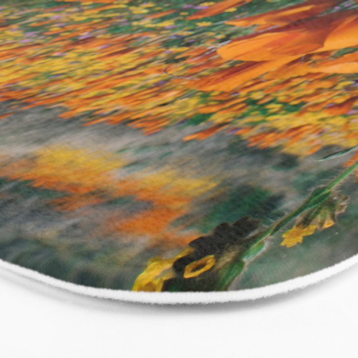 Wildflower Poppy Superbloom Bath Mat Gallery Image 3