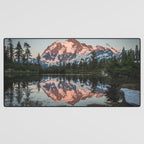 Cascade Sunset - Mt. Shuksan - Nature Photography Desk Mat Gallery Image 3