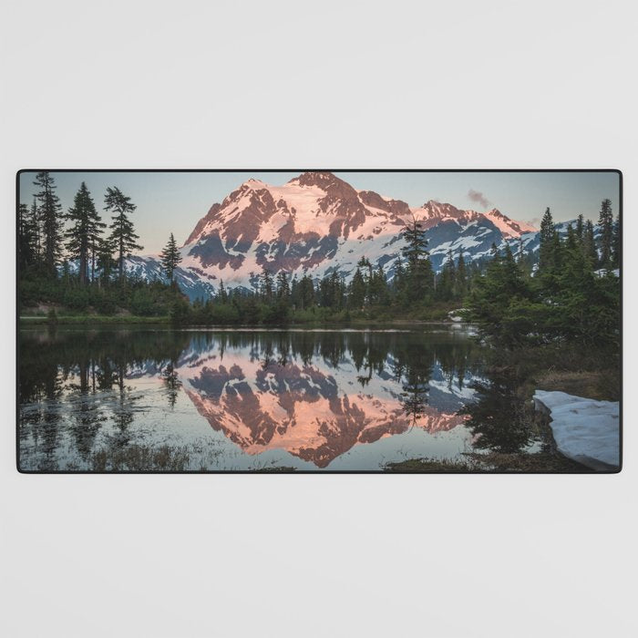 Cascade Sunset - Mt. Shuksan - Nature Photography Desk Mat Gallery Image 3