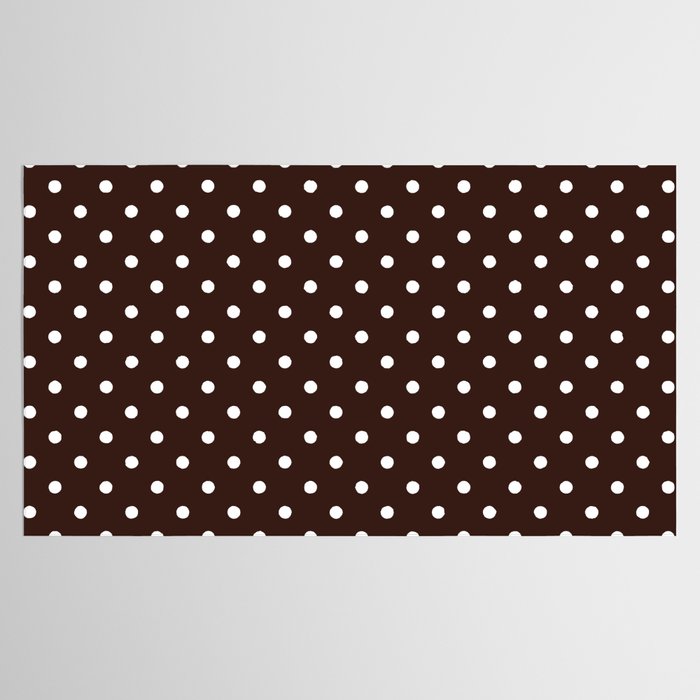 Polka Dot Brown and White Pattern Tablecloth Gallery Image 2