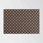 Polka Dot Brown and White Pattern Rug Gallery Image 2
