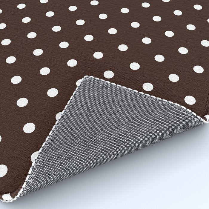 Polka Dot Brown and White Pattern Rug Gallery Image 4