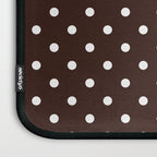 Polka Dot Brown and White Pattern Laptop Sleeve Gallery Image 3