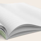 Mid Century Modern Minimalist Woven Line Pattern in Light Sage Green and Cream Notebook Gallery Image 2