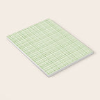 Mid Century Modern Minimalist Woven Line Pattern in Light Sage Green and Cream Notebook Gallery Image 3