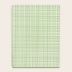 Mid Century Modern Minimalist Woven Line Pattern in Light Sage Green and Cream Notebook Gallery Image 4