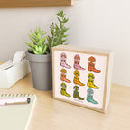 Rainbow Cowboy Boots Mini Art Print Gallery Image 2