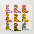 Rainbow Cowboy Boots Wall Tapestry Gallery Image 4