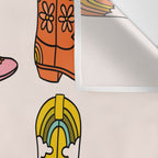 Rainbow Cowboy Boots Wall Tapestry Gallery Image 3