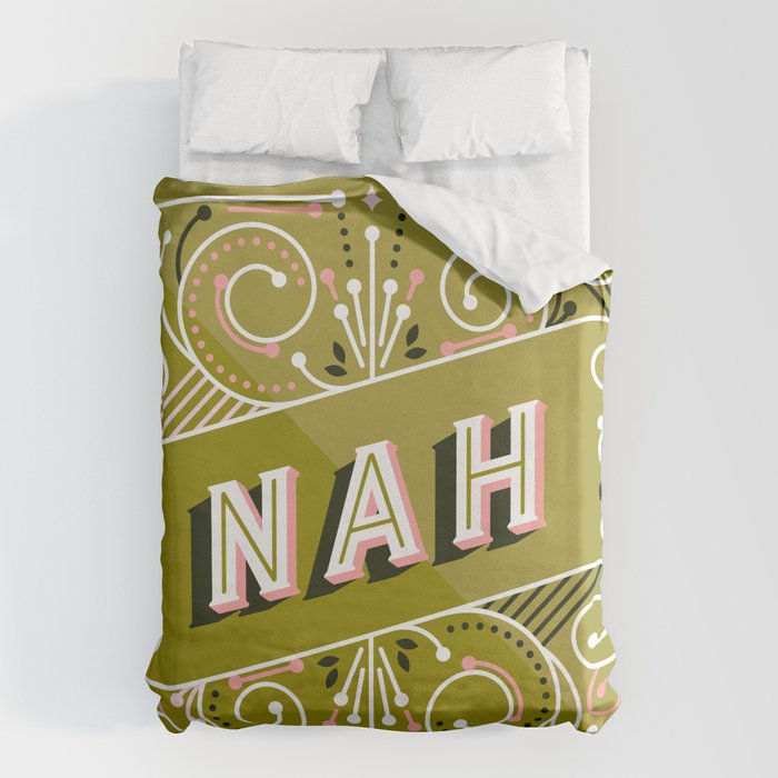 Nah - Olive & Blush Palette Duvet Cover Gallery Image 1