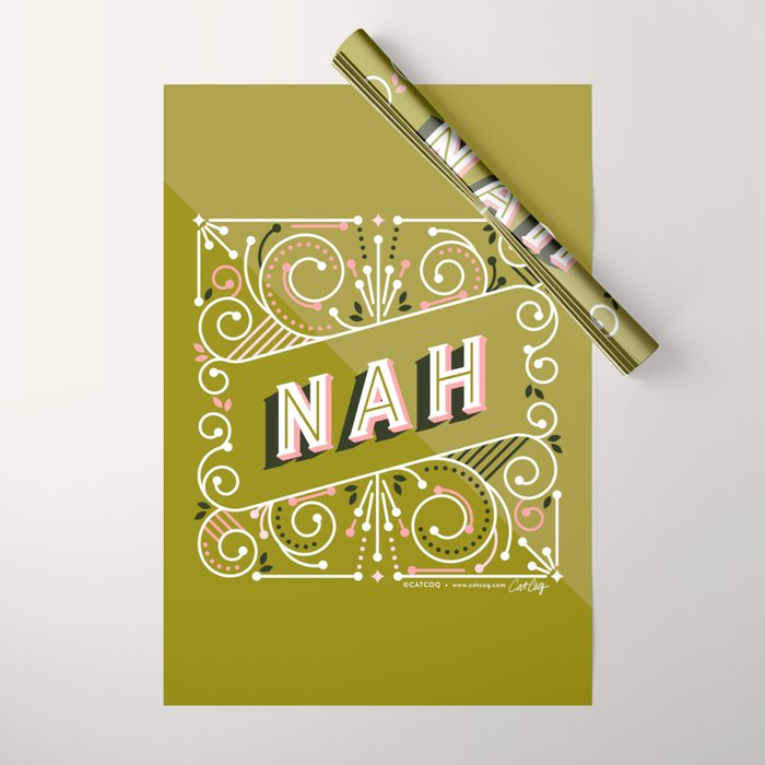 Nah - Olive & Blush Palette Wrapping Paper Gallery Image 1