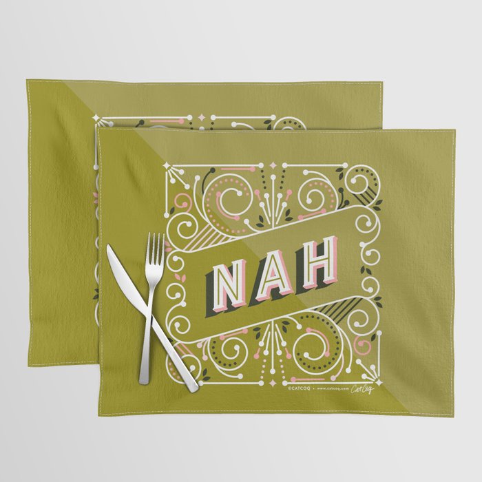 Nah - Olive & Blush Palette Placemat Gallery Image 1