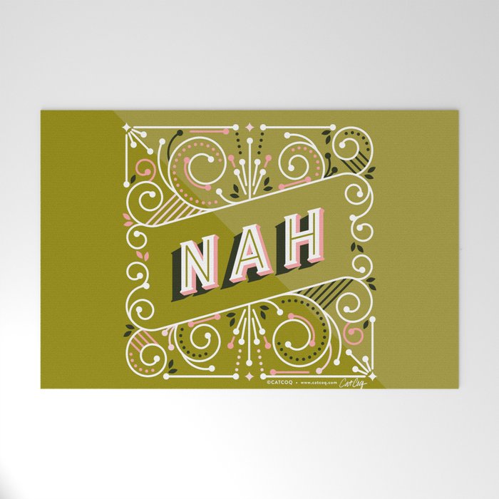 Nah - Olive & Blush Palette Welcome Mat Gallery Image 1