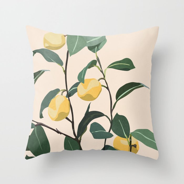 Lemon Throw Pillow Gallery Image 1