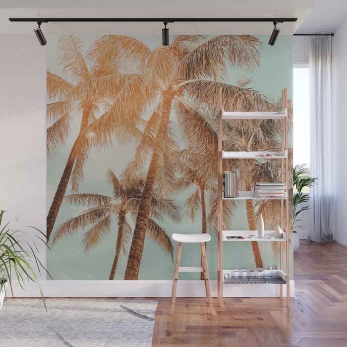 Surfrider palms - sundown Wall Mural Gallery Image 1